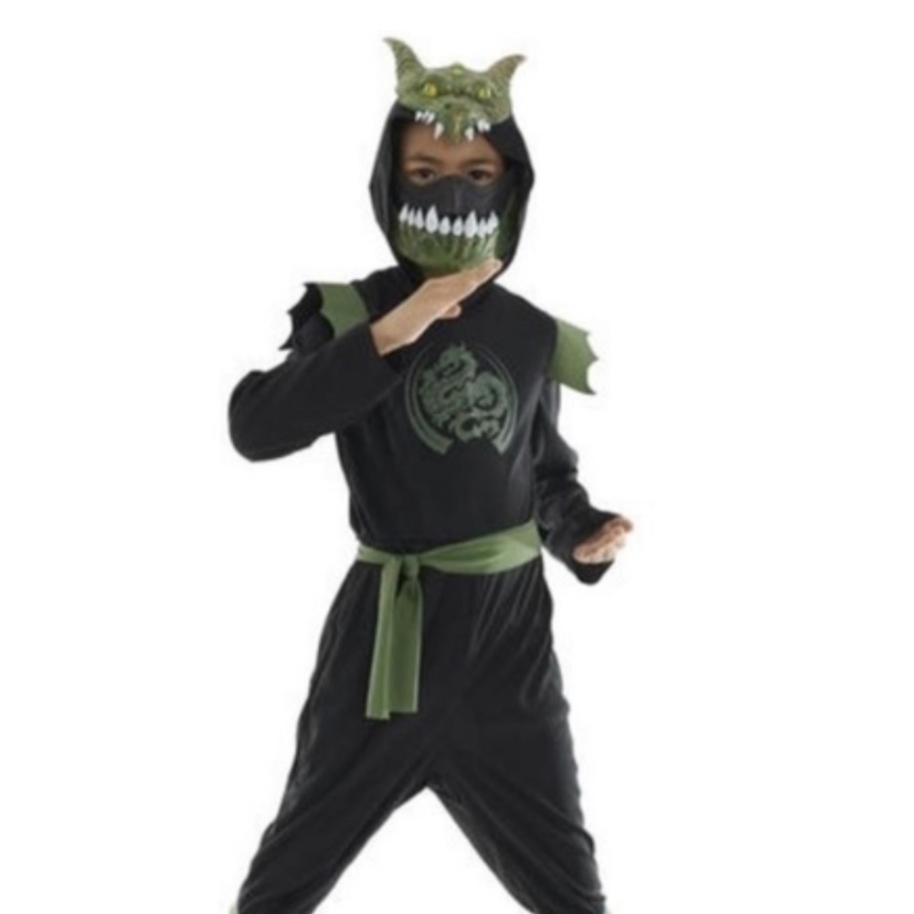Totally ghoul Dragon ninja child costume. Nwt. Large 12-14